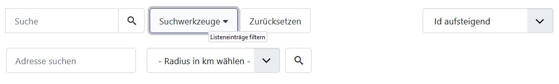 Umkreissuche im Frontend in Suchfilter verwenden