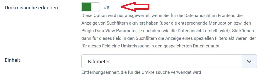 Standortfeld im Frontend in Suchfilter verwenden