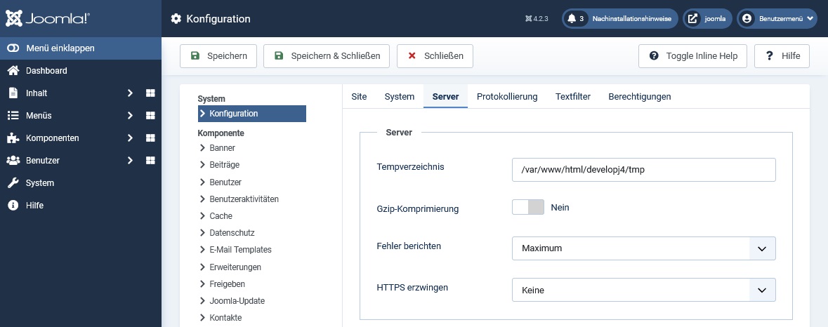 The temporary folder of your Joomla instance